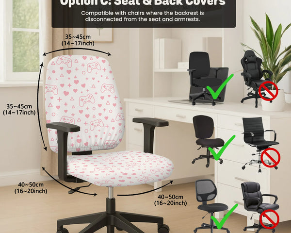 Pink gamer chair cover