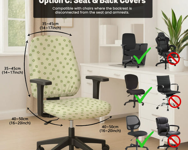 Green floral chair cover
