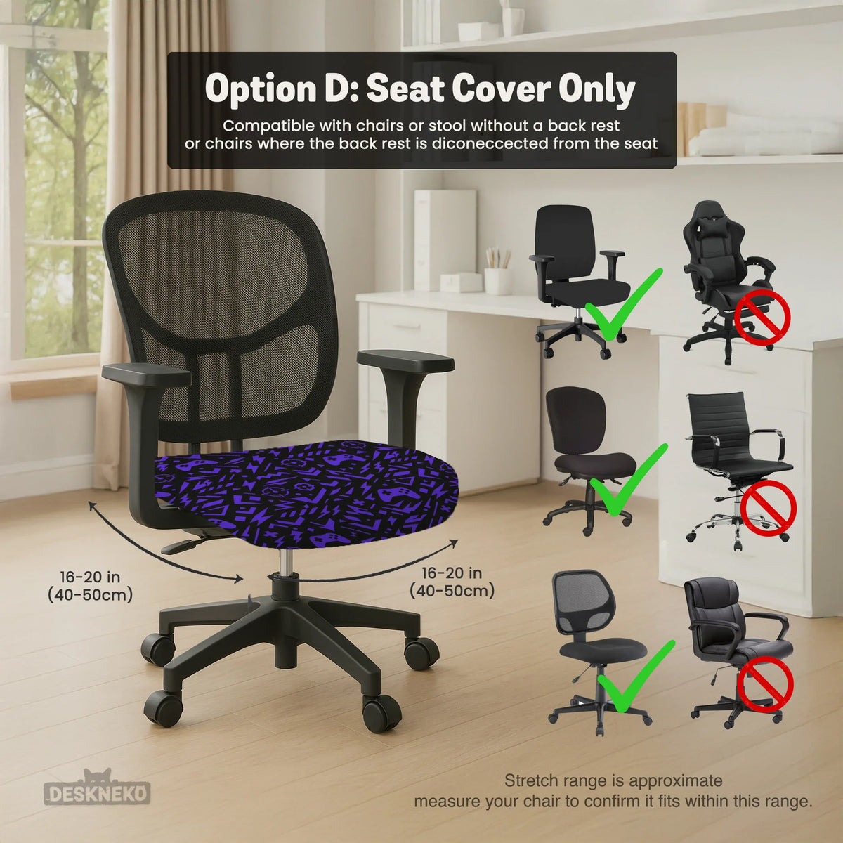 Purple chair cover