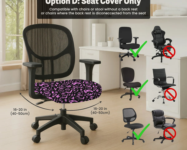 Black & pink chair cover
