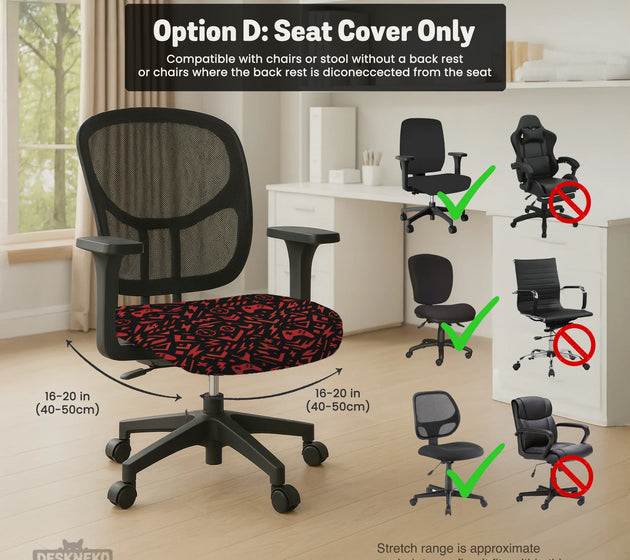 Red gaming chair cover