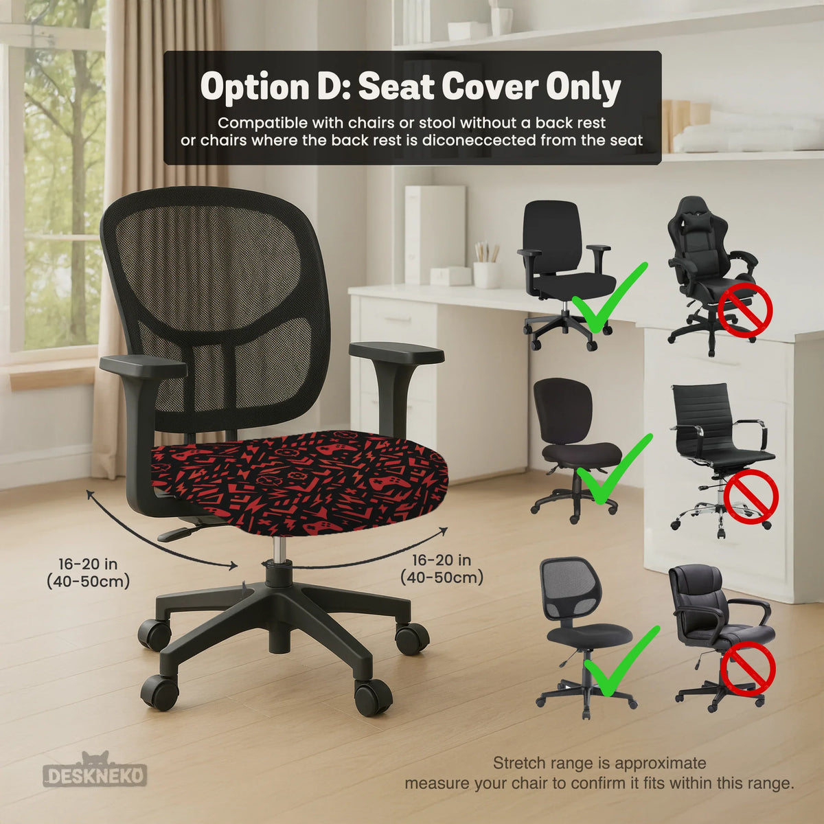 Red gaming chair cover