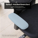 Blue Aura chair cover, coverage and construction view 15. Selected cover option only; chair and accessories not included.