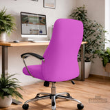Electric Fuchsia chair cover, coverage and construction view 2. Selected cover option only; chair and accessories not included.