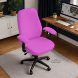 Electric Fuchsia chair cover, coverage and construction view 6. Selected cover option only; chair and accessories not included.