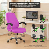 Electric Fuchsia chair cover, coverage and construction view 9. Selected cover option only; chair and accessories not included.