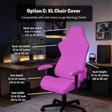 Electric Fuchsia chair cover, coverage and construction view 12. Selected cover option only; chair and accessories not included.
