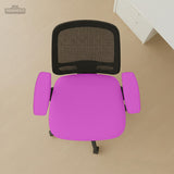 Electric Fuchsia chair cover, coverage and construction view 17. Selected cover option only; chair and accessories not included.