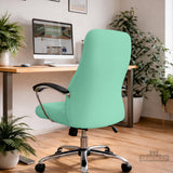 Jelly Mint chair cover, coverage and construction view 2. Selected cover option only; chair and accessories not included.