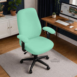Jelly Mint chair cover, coverage and construction view 5. Selected cover option only; chair and accessories not included.