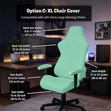 Jelly Mint chair cover, coverage and construction view 12. Selected cover option only; chair and accessories not included.