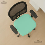 Jelly Mint chair cover, coverage and construction view 18. Selected cover option only; chair and accessories not included.