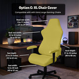 Amber Haze chair cover, coverage and construction view 12. Selected cover option only; chair and accessories not included.