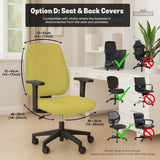 Amber Haze chair cover, coverage and construction view 13. Selected cover option only; chair and accessories not included.