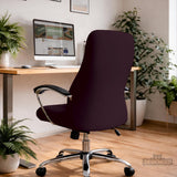 Plum Noir chair cover, coverage and construction view 2. Selected cover option only; chair and accessories not included.