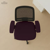 Plum Noir chair cover, coverage and construction view 17. Selected cover option only; chair and accessories not included.