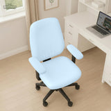 Cool Blue chair cover, coverage and construction view 3. Selected cover option only; chair and accessories not included.