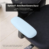 Cool Blue chair cover, coverage and construction view 15. Selected cover option only; chair and accessories not included.