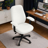 Cloud Dancer chair cover, coverage and construction view 2. Selected cover option only; chair and accessories not included.