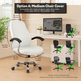 Cloud Dancer chair cover, coverage and construction view 9. Selected cover option only; chair and accessories not included.