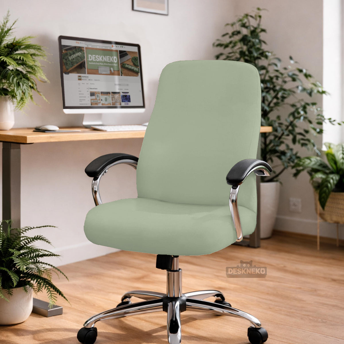 Jade chair cover, coverage and construction view 4. Selected cover option only; chair and accessories not included.