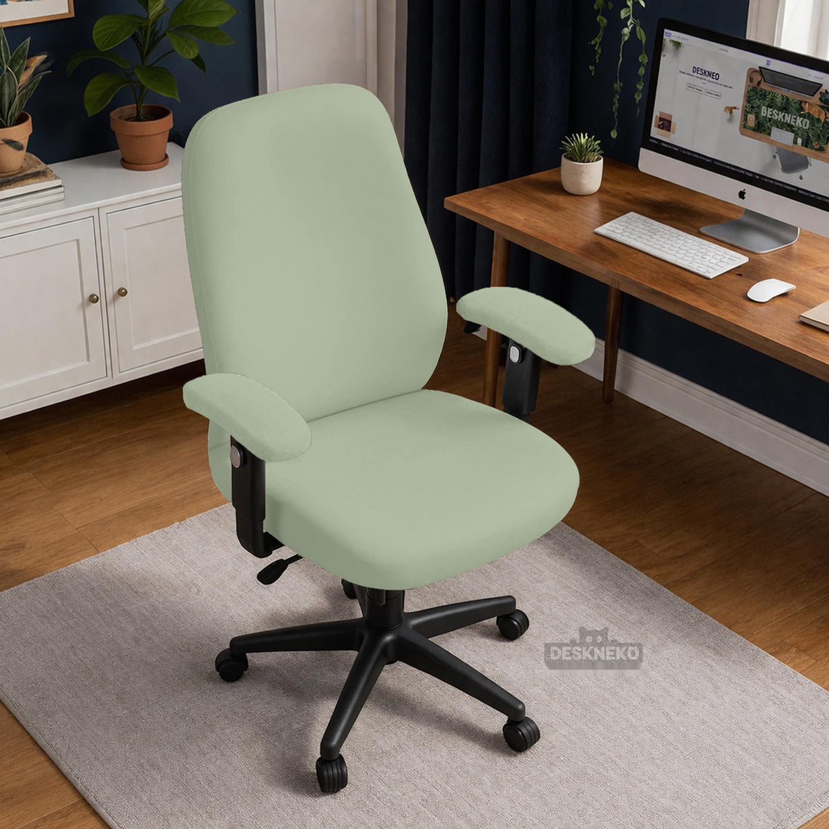 Jade chair cover, coverage and construction view 7. Selected cover option only; chair and accessories not included.