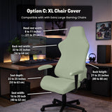 Jade chair cover, coverage and construction view 12. Selected cover option only; chair and accessories not included.