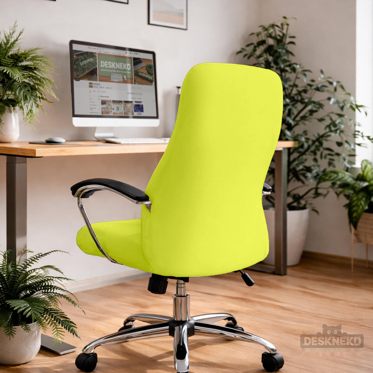 Wasabi chair cover, coverage and construction view 2. Selected cover option only; chair and accessories not included.