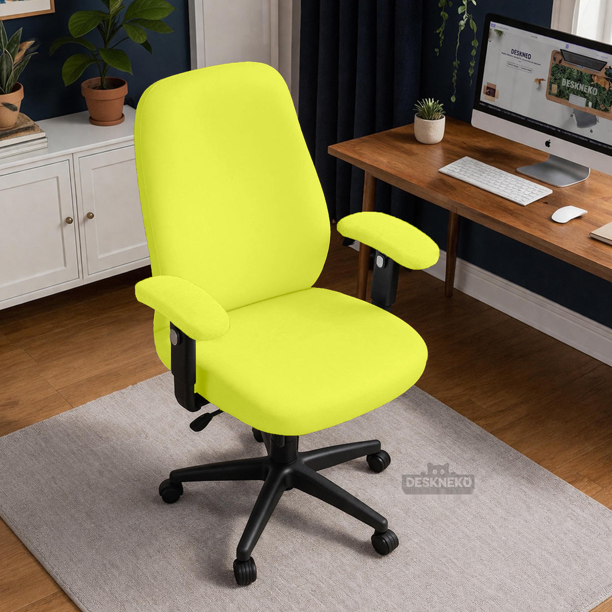 Wasabi chair cover, coverage and construction view 4. Selected cover option only; chair and accessories not included.