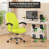 Wasabi chair cover, coverage and construction view 8. Selected cover option only; chair and accessories not included.