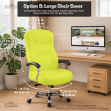 Wasabi chair cover, coverage and construction view 10. Selected cover option only; chair and accessories not included.