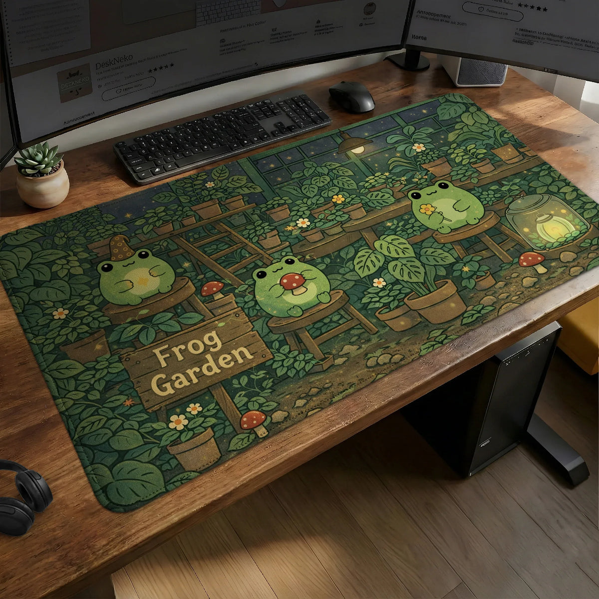 Frog garden deskmat