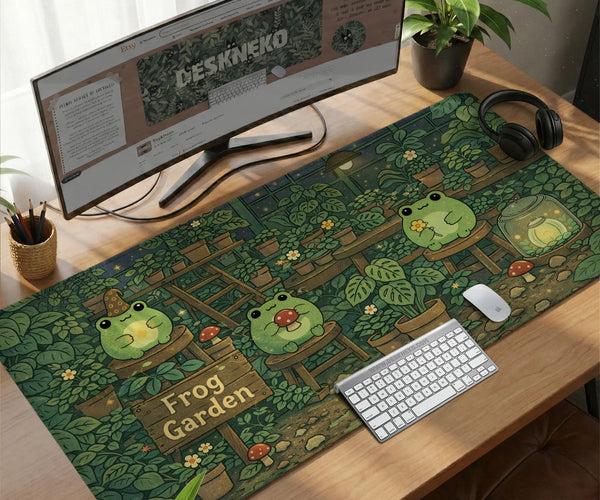 Frog Garden Deskmat - Deskneko