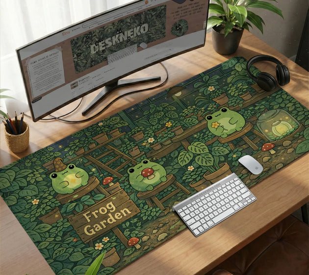 Frog garden deskmat