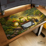 Forest frogs desk mat