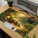 Forest frogs desk mat