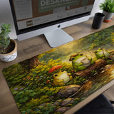 Forest frogs desk mat