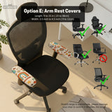Retro flower chair cover