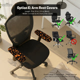 Orange black chair cover