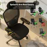 Black & Yellow Chair Cover - Deskneko