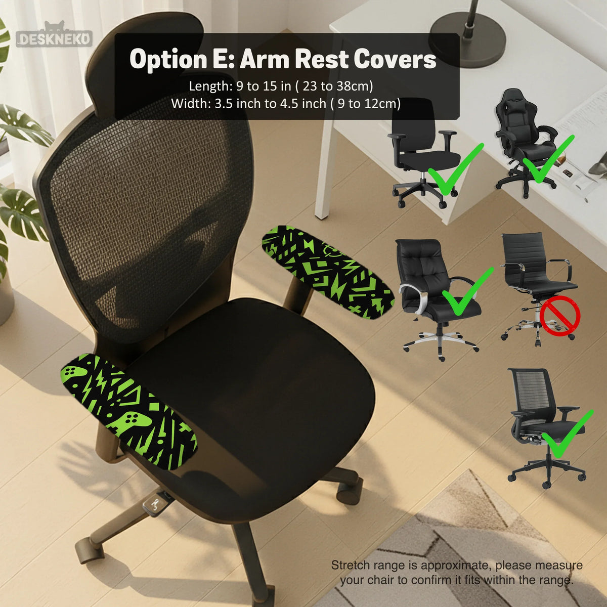 Neon gaming chair cover