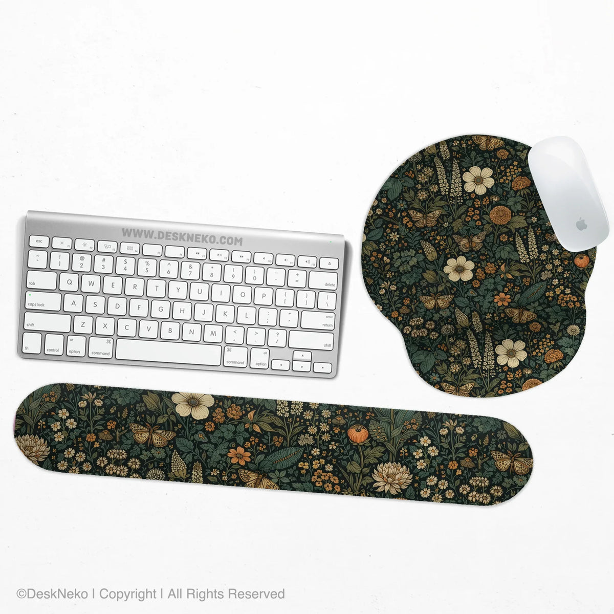 Ergonomic botanical mousepad & wrist rest for cozy desk setup