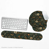 Ergonomic botanical mousepad & wrist rest for cozy desk setup