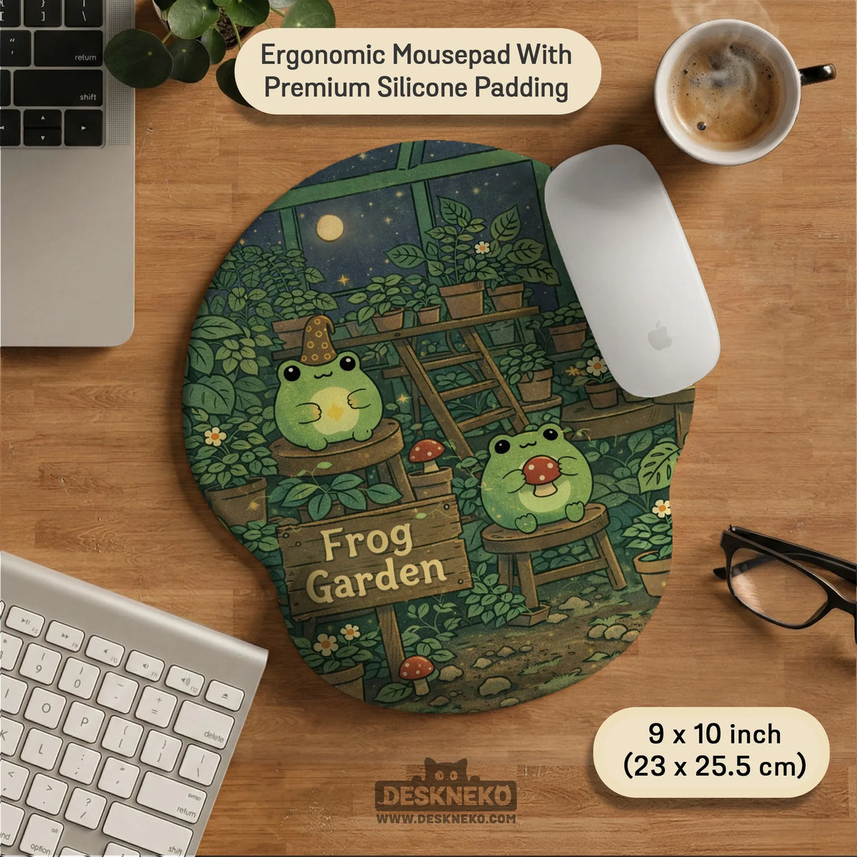 Frog garden deskmat