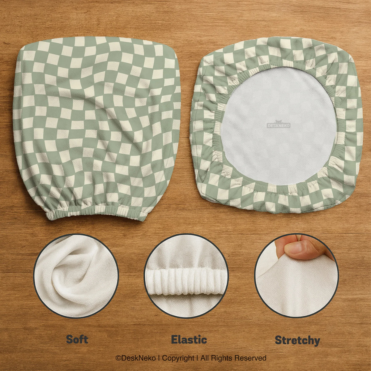 Green checker chair cover