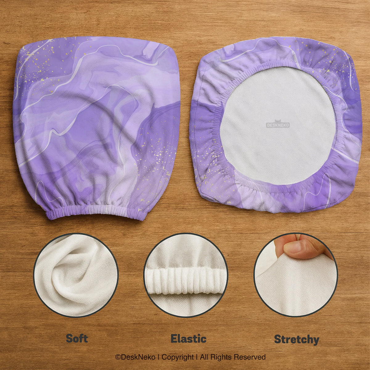 Purple marble chair cover