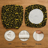 Black & Yellow Chair Cover - Deskneko