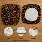 Orange black chair cover