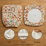 Retro flower chair cover