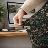 Dark floral chair cover